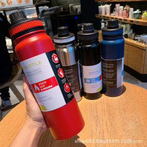 REKD【1000ML】Tumbler for hot and cold water bottle water jug original thermos for hot water vacuum flask tumbler Stainless Steel coffee tumbler for kids adult
