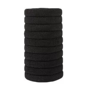 Dây Buộc Tóc Đàn Hồi Cao Dây Thun Bền Cho Phụ Nữ Dây Buộc Tóc Đuôi Ngựa Dày Màu Đen Dây Buộc Tóc Bằng Da Mới 2024