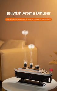 Marine Navy Ship Model Air Humidifier Home 250ml Remote Control Essential Oil Jellyfish Smoke Ring Spray Aroma Diffuser Humidifiers nuekin