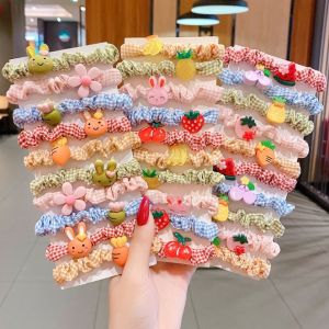 Ikat Rambut Scrunchie 10 pcs Kunciran Rambut Anak Karakter Warna Lucu