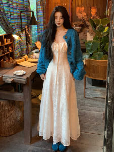 SENWA | French White Autumn Winter New Long Dress
