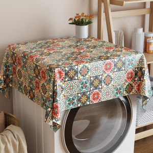 American Retro Washing Machine Dust Cover Lightweight Luxury Waterproof Sun Protection Hood Fridge Top Dustproof Cloth