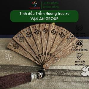 Dây treo xe quạt trầm hương Vạn An Home quạt treo xe hoàn toàn từ trầm hương tự nhiên mang đến may mắn bình an