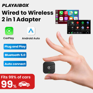 2in1 Wireless Carplay Adapter Wireless Android auto Mini Dongle Bluetooth Plug&Play For Toyota Volvo Hyundai VW Audi Kia MG Benz