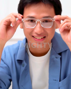 MIGHTY Kacamata PhotoChromic AntiRadiasi Pria Kotak - ATRANI CLEAR