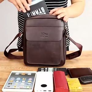 GLADIO Tas Selempang Pria Sugita Kulit Cokelat Mewah Terbaru Sling Bag GLD017B7 Cowok Kekinian