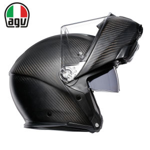 AGV | Carbon Fiber Flip-Up Full Face Helmet with Anti-Fog Double Lens