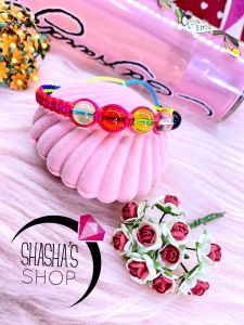 lắc dây đeo tay sắc màu đá trông suốt