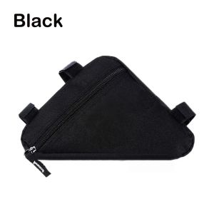 Bike Triangle Frame Bag Waterproof – Cycling Tool Pouch with Velcro Mount Large Capacity for Phone Keys Repair Kits (Black)