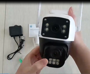 V380 Pro CCTV Camera OutdoorDual Lens CCTV with Audio and SpeakerIP66 Waterproof CCTV Camera Wifi Connect 360CCTV Camera Connect CellphoneTwo-way Audio Motion Detection Night Vision Camera CCTV