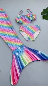 2024 Bikini kiểu mới cho bé gái đồ bơi đuôi cá đồ bơi hai mảnh cho trẻ em bikini