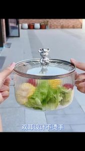 Nồi thuỷ tinh chịu nhiệt 200 độ cđun bếp từbếp gabếp hồng ngoạidung tích 17lít