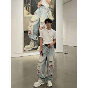 CHENMU | Design Hiphop American Washed Denim Jeans Men Summer