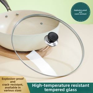 PENGDAHUANG | Universal Tempered Glass Frying Pan Lid 32cm