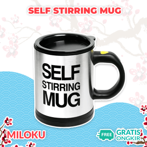 Miloku SELF STIRRING MUG Gelas Mixer Pengaduk Air Jus Kopi Susu Bubuk Minuman Otomatis Praktis Food Grade Anti Karat Murah Bagus