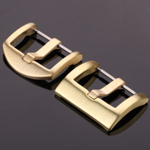 Solid Brass Watch Band Clasp Yellow Copper Pin Buckle Bracelet for 18mm 20mm 22mm 24mm Watchbands Unique Strap Accessory