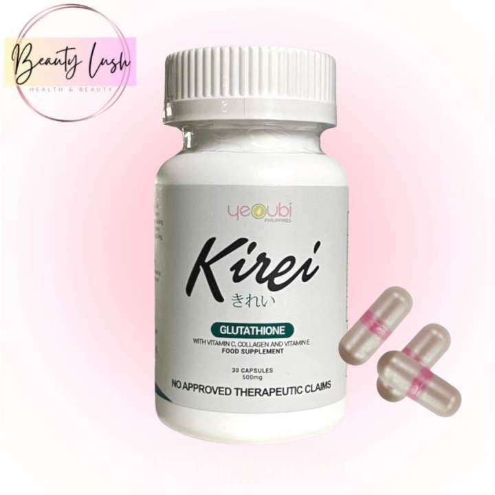 glutathione capsule in philippines Authentic Kirei Glutathione (30 capsules) W/ vitamin C Fitness Edible  Supplement Dietary Healthcare Beauty hikari ultra main image 1