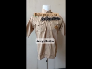 Baju pramuka laki laki lengan pendek Seragam sekolah SMA SMU kain Oxford