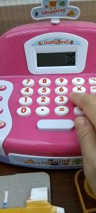 Cash register mainan mesin kasir anak kalkulator mainan edu dengan mic