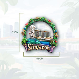 แม่เหล็กติดตู้เย็น 3 มิติ วัสดุโพลีเอสเตอร์ ของที่ระลึกท่องเที่ยว ของขวัญตกแต่งเรียบง่าย ของขวัญที่ระลึกท่องเที่ยว