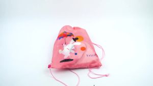 Cartoon Kids Hooded Bath Towel with Storage Bag Super Absorbent Quick-drying Beach Towel Soft Comfortable Childrens Bathrobe