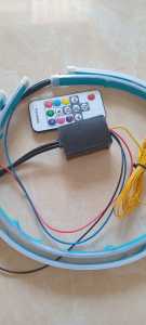 Led Alis Truk led kap mobil 24v mobil motor 12v 60cm remote banyak warna