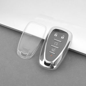 Car Key Fob for Chevrolet Cruze Malibu Camaro Blazer Volt Bolt EV Trax Equinox Transparent and Transparent Cover PackAccessories