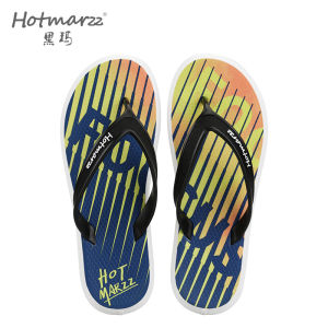 Hotmarzz Mens Sandals Slippers Summer Anti-Slip Wear-Resistant Toe Post Casual Shoes Outdoor Wear PVC Flat Heel PVC Sole