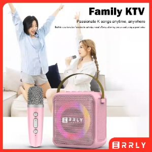 ER-88 Speaker Bluetooth Microphone RGB LED 1MIC Karaoke KTV Nirkabel Wireless AUDIO EXTRA BASS