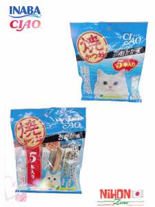 ขนมแมวเลีย CIAO รสปลาโนบิโตย่าง รสโอคามิ 5ชิ้น สินค้าพร้อมส่ง