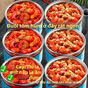 Đồ Ăn Nhẹ Đóng Hộp Gốc Tôm Hùm Cay Sẵn Ăn