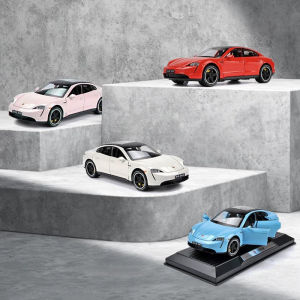 [RUM]1:32 Scale Porsche Taycan Alloy Car Model Light & Sound Effect Diecast Car Toys For Boys Birthday Gift Kids Toys Car Collection