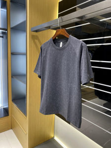 Summer Designer Line Cool Touch Liquid Ammonia Cotton Tie Dye round Neck Short Sleeve T-Shirt Casual Loose Fit Youth Fashion