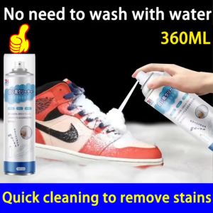 Imported from Japan White shoe cleaner 360ml Shoe wipes cleaner No need to wash with water Shoe whitening cleaner Shoe foam cleaner Quick cleaning Remover for shoes yellow stain No harm to shoes