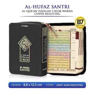 Alquran Hafalan Al Hufaz Santri B7 Cover Jaket Resleting Tajwid 5 Blok Warna