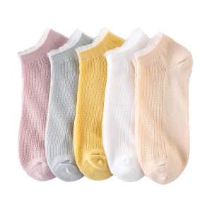 Combo 10 đôi tất vớ cổ ngắn cotton phối ren bèo nhún tiểu thư siêu dễ thương
