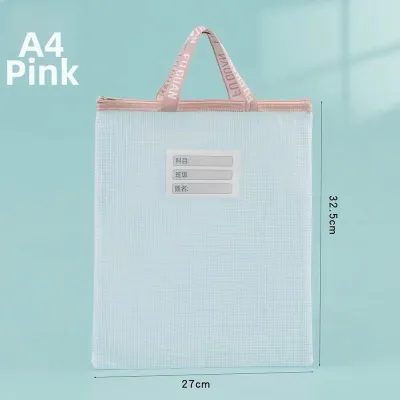 Thickened A2 Handheld Transparent Waterproof Large Capacity A3 Tutoring Bag Art Drawing Storage Student Test Paper Storage Bag