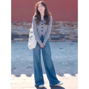 HUOLISI | V-neck Chic Korean Style T-shirt Women Autumn New 2026
