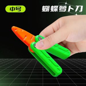 Đồ chơi dao cà rốt dao vô tri in 3D gấp gọn size ngắn có đèn