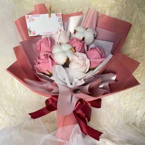 8 Mix Roses Bouquet 粉玫瑰🌹Gift 玫瑰花束💐 Soap Flower Anniversary Birthday Valentines Graduation 母亲节花束 💐 玫瑰花 毕业 情人节 生日