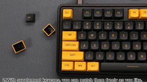 Tombol Tekan Injeksi Warna Ganda PBT 149 Tombol Double Shot Cherry Serupa untuk Tombol Mx Keyboard Mekanis 7u Spasi ISO Masuk