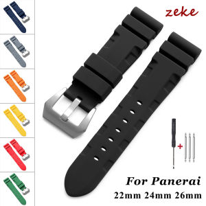 For Panerai Rubber Waterproof Band 22mm 24mm 26mm Silicone Strap for SUBMERSIBLE PAM441/351/111 Bracelet Soft Sport Wristband