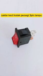 Switch Saklar Tombol On Off Lampu Segi Kecil 3 Pin