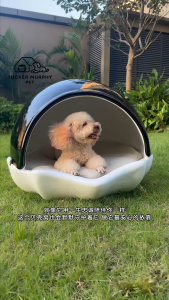 Black and White Shell Type Matching Dog Bed Cat Bed Premium indoor pet house modern and stylish cat and dog house pet villa,Dog Kennel ,85 * 75 * 60 cm Specifications Strong and Durable Waterproof Breathable and Warm Soft Cushion for 1-2 Cats or Dogs