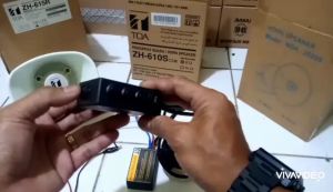 Modul Sirine Senken 60 Watt & Tombol Slim Aux Mic Set Speaker TOA ZH610S 10 Watt