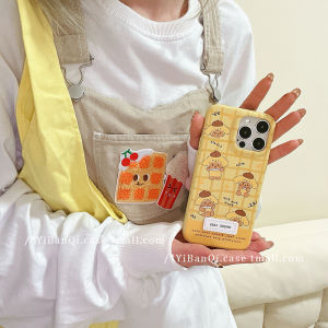 Cartoon Plaid Artist Bear Phone Case Full Cover Anti-Fall for  Huawei 16Pro 15Promax New 14 Womens 13 Shockproof 11 Personalized Mate60P70 Design 12Pro