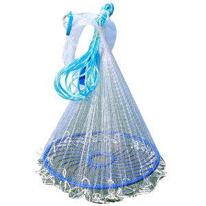 Heavy Duty Fishing Net 3.9/5.9/7.8 FT Radius for Saltwater and Freshwater Fishing Bait Shrimp Trap Equipment