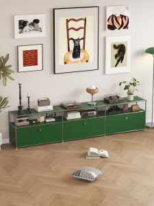 USM Sideboard Cabinet Internet Celebrity Ins Style Module Cabinet Module Stainless Steel Locker Chest of Drawers Storage Cabinet TV Cabinet Bookcase