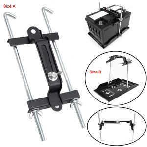 Premium Car Battery Hold Down for Tray Adjustable Battery Crossbar with J Bolt (11inch/27cm bolts) Battery Tie Down Holder SUV