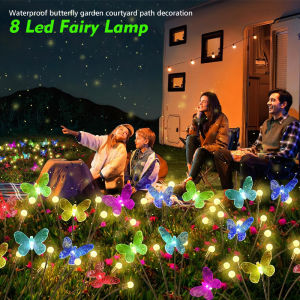 Solar Firefly Light Outdoor Solar Butterfly Lighting Waterproof Garden Decoration Landscape Solar Light for Outdoor Gardening